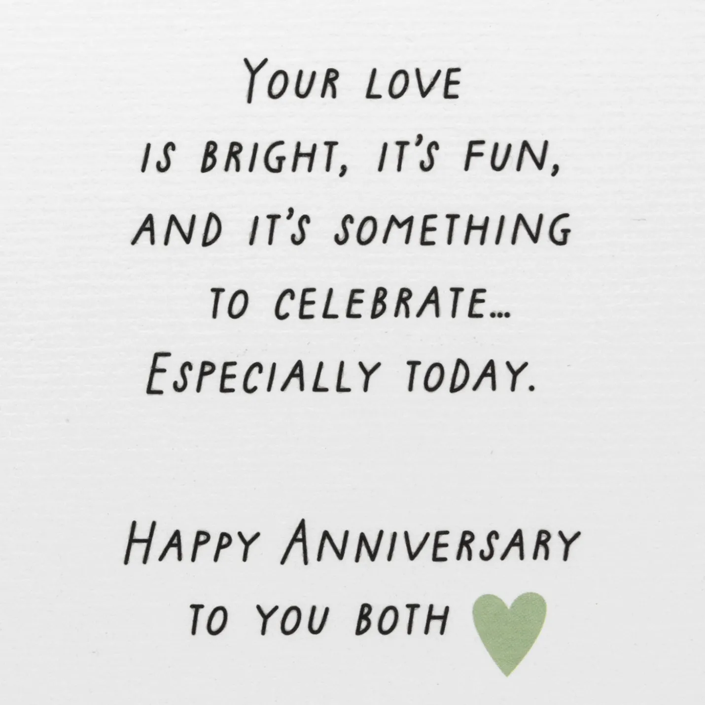 Your Love Shines Anniversary Card