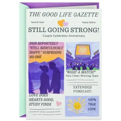 Your Love Still Makes the Front Page Anniversary Card for Couple