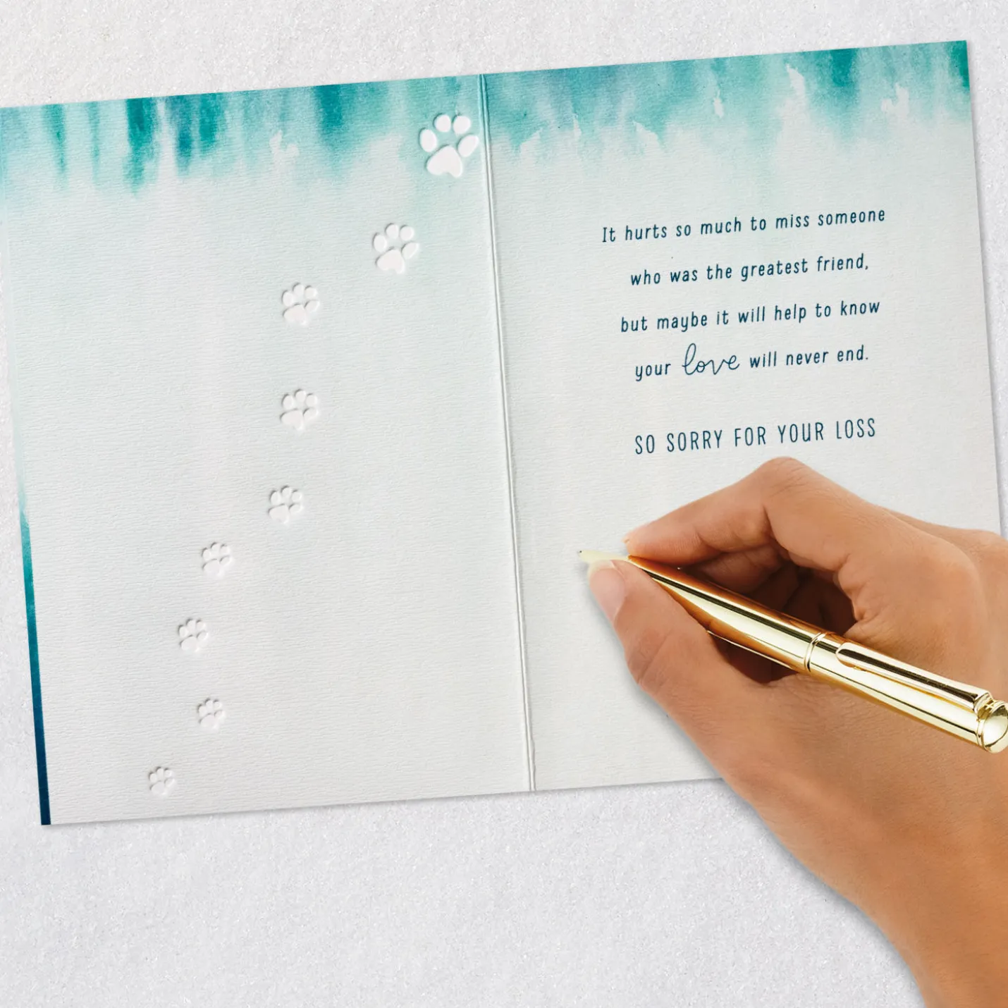Your Love Will Never End Sympathy Card for Loss of Dog