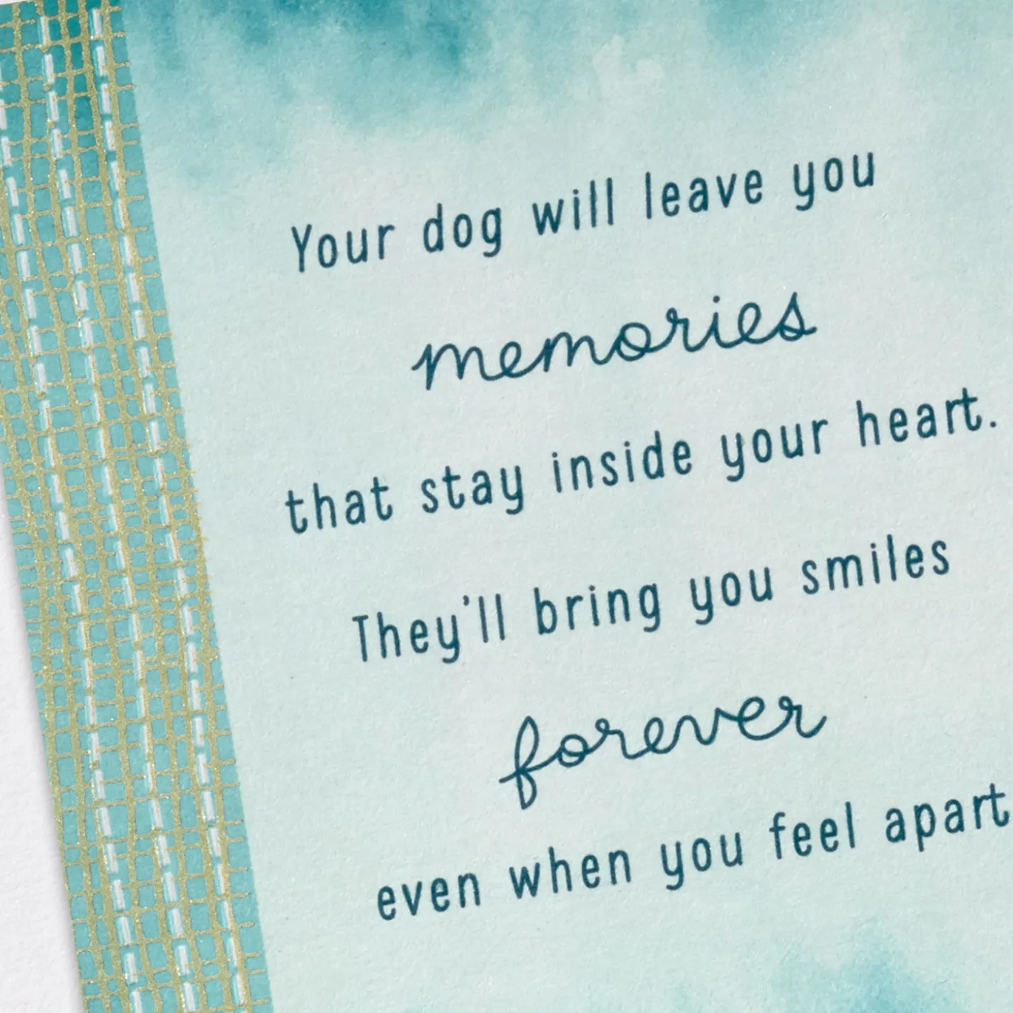 Your Love Will Never End Sympathy Card for Loss of Dog