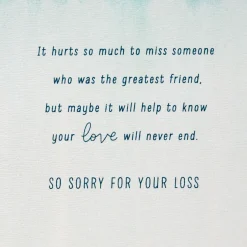 Your Love Will Never End Sympathy Card for Loss of Dog