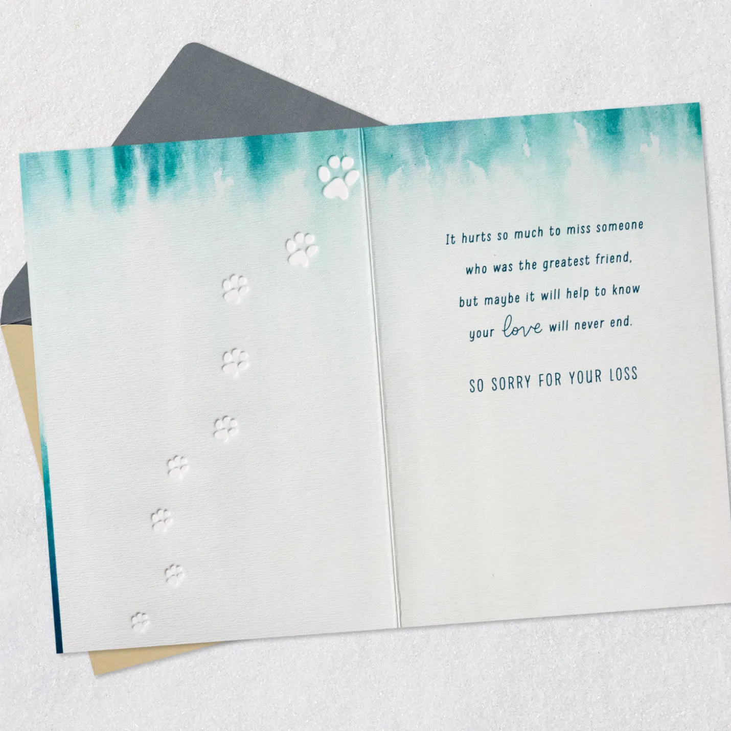 Your Love Will Never End Sympathy Card for Loss of Dog