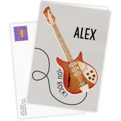 You Rock Guitar Custom Encouragement Card