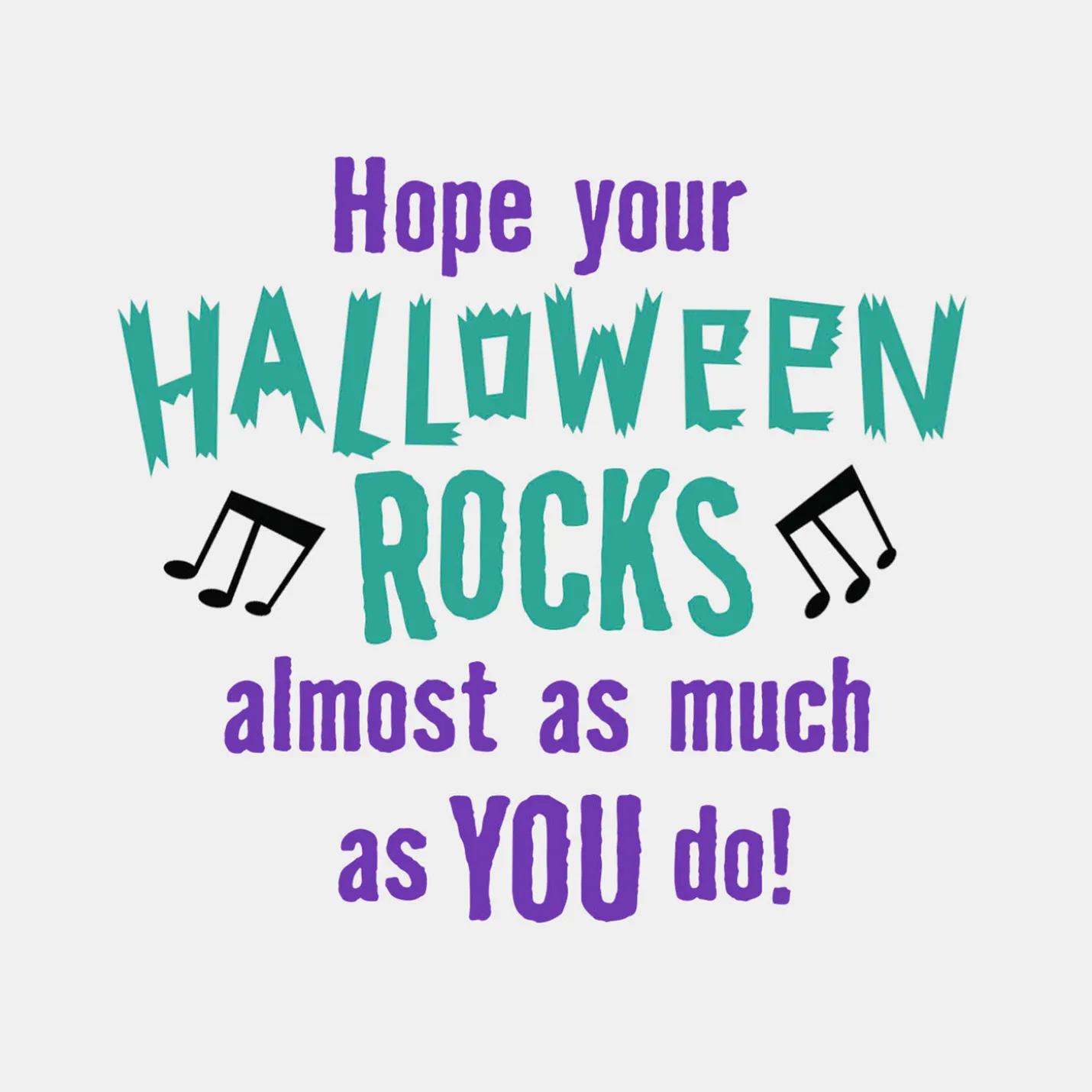 You Rock Monster Band Halloween Card for Grandson