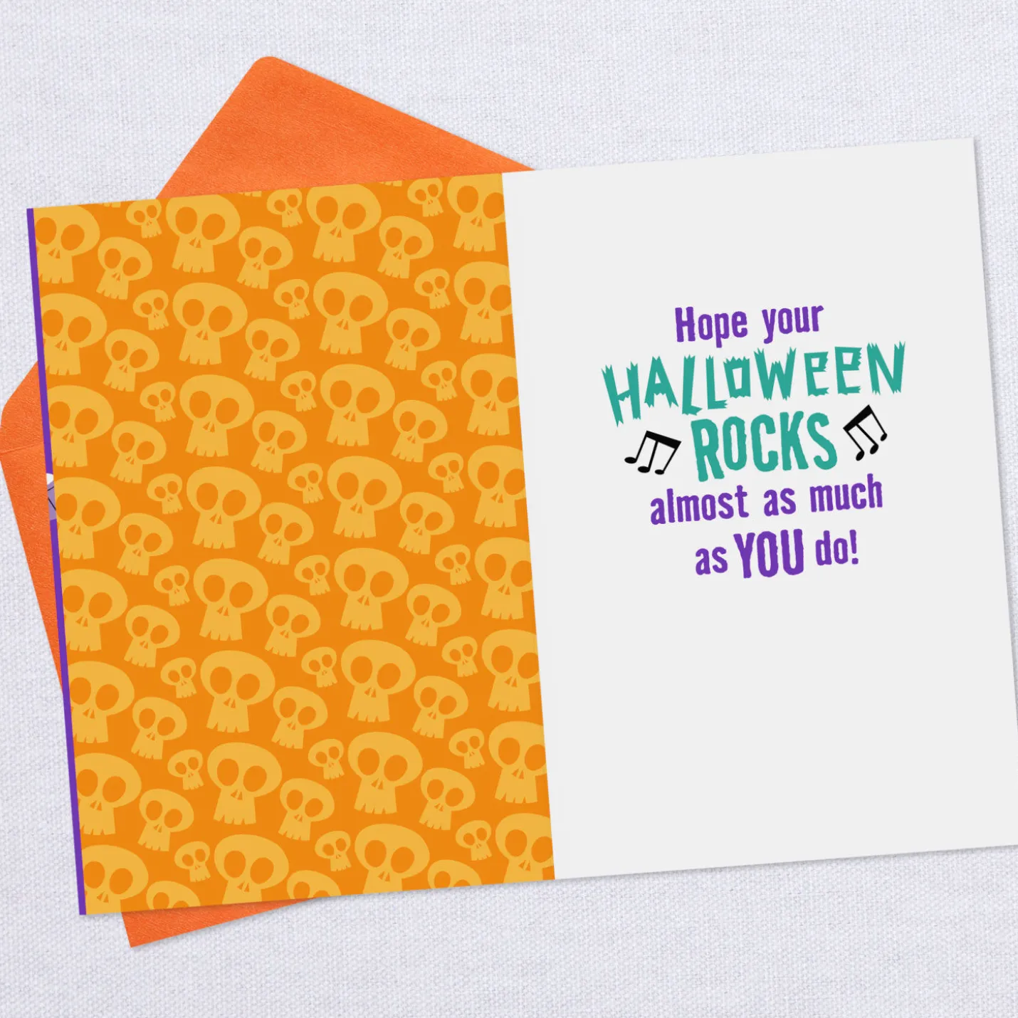 You Rock Monster Band Halloween Card for Grandson