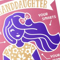 Your Smile, Smarts and Heart Birthday Card for Granddaughter