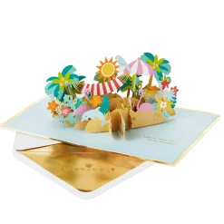 Your Time to Celebrate Tropical Beach 3D Pop-Up Card