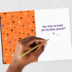 You Shine So Bright Halloween Card for Granddaughter