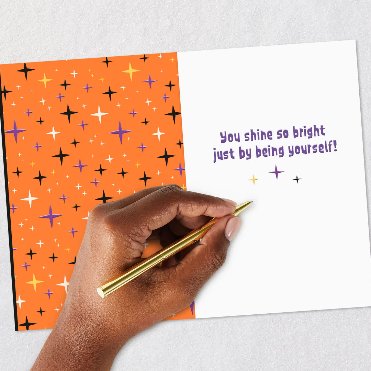 You Shine So Bright Halloween Card for Granddaughter