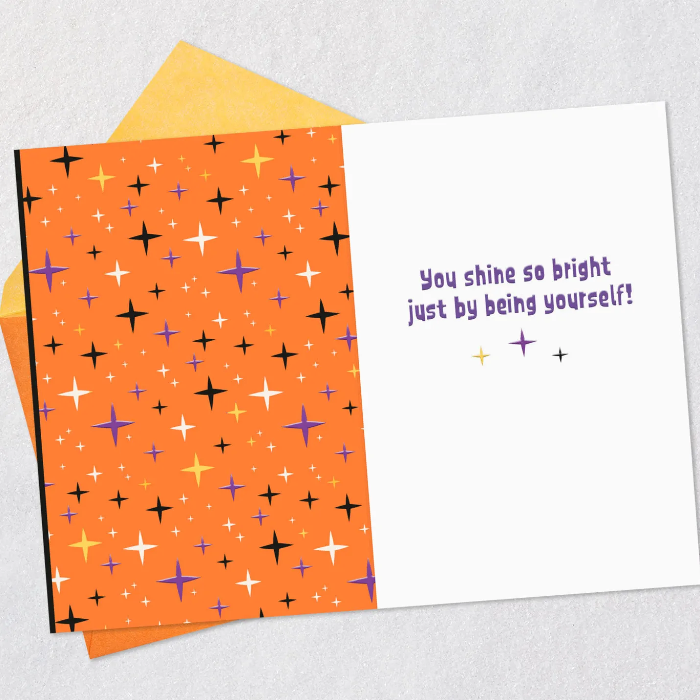 You Shine So Bright Halloween Card for Granddaughter