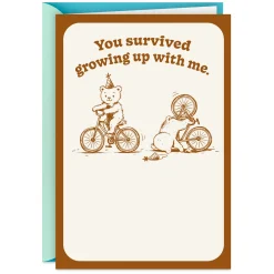 You Survived Growing Up With Me Funny Birthday Card for Sibling
