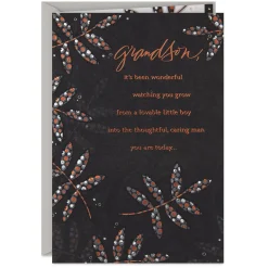 You've Grown Into a Caring Man Birthday Card for Grandson