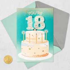 You've Grown into a Great Person 18th Birthday Card With Cake Topper