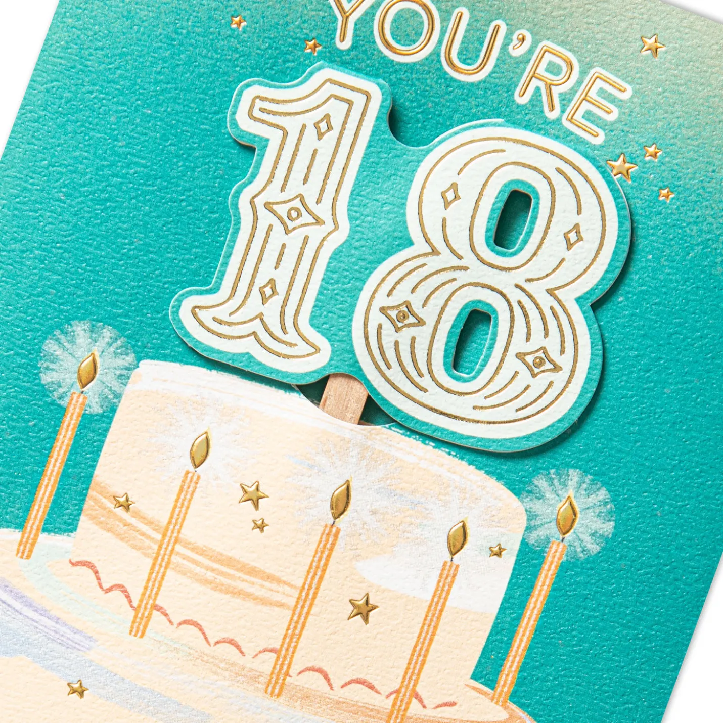 You've Grown into a Great Person 18th Birthday Card With Cake Topper