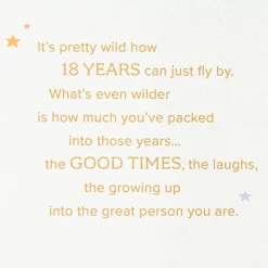 You've Grown into a Great Person 18th Birthday Card With Cake Topper