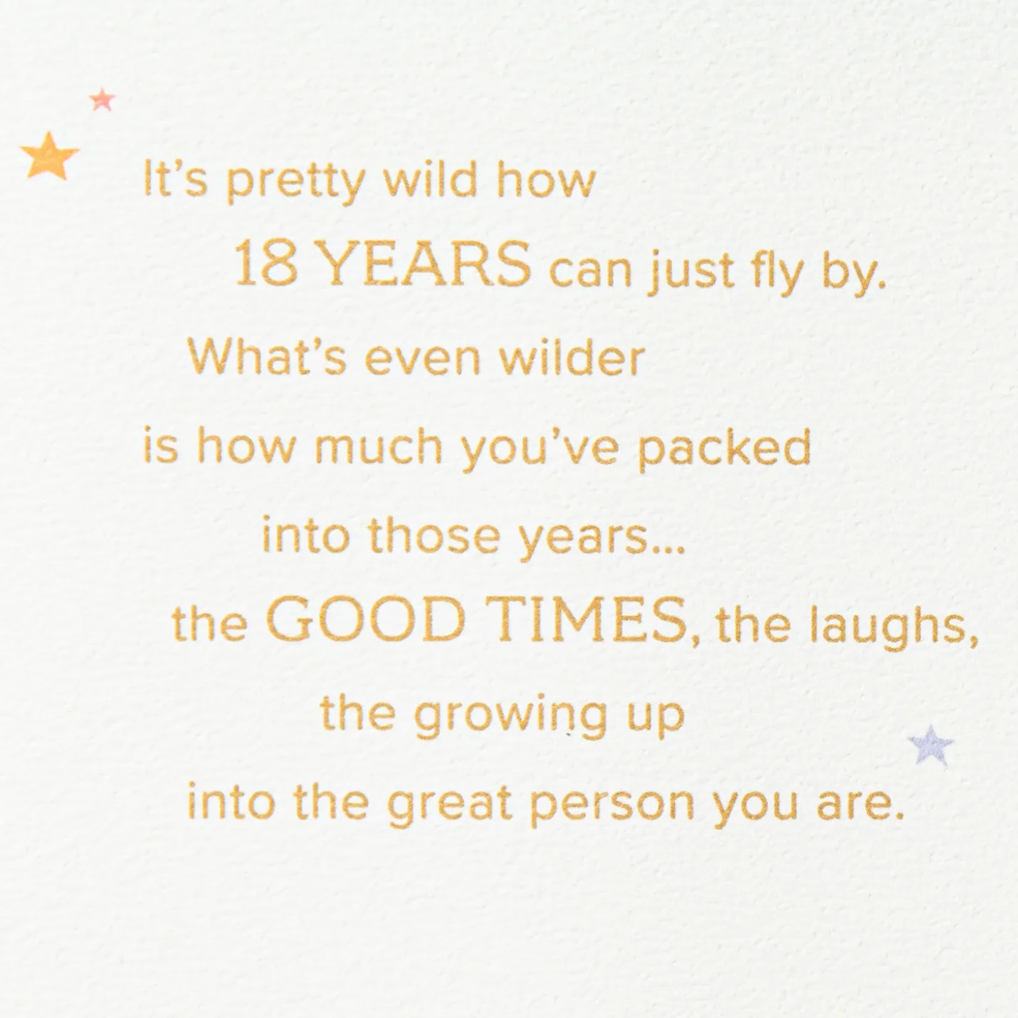 You've Grown into a Great Person 18th Birthday Card With Cake Topper