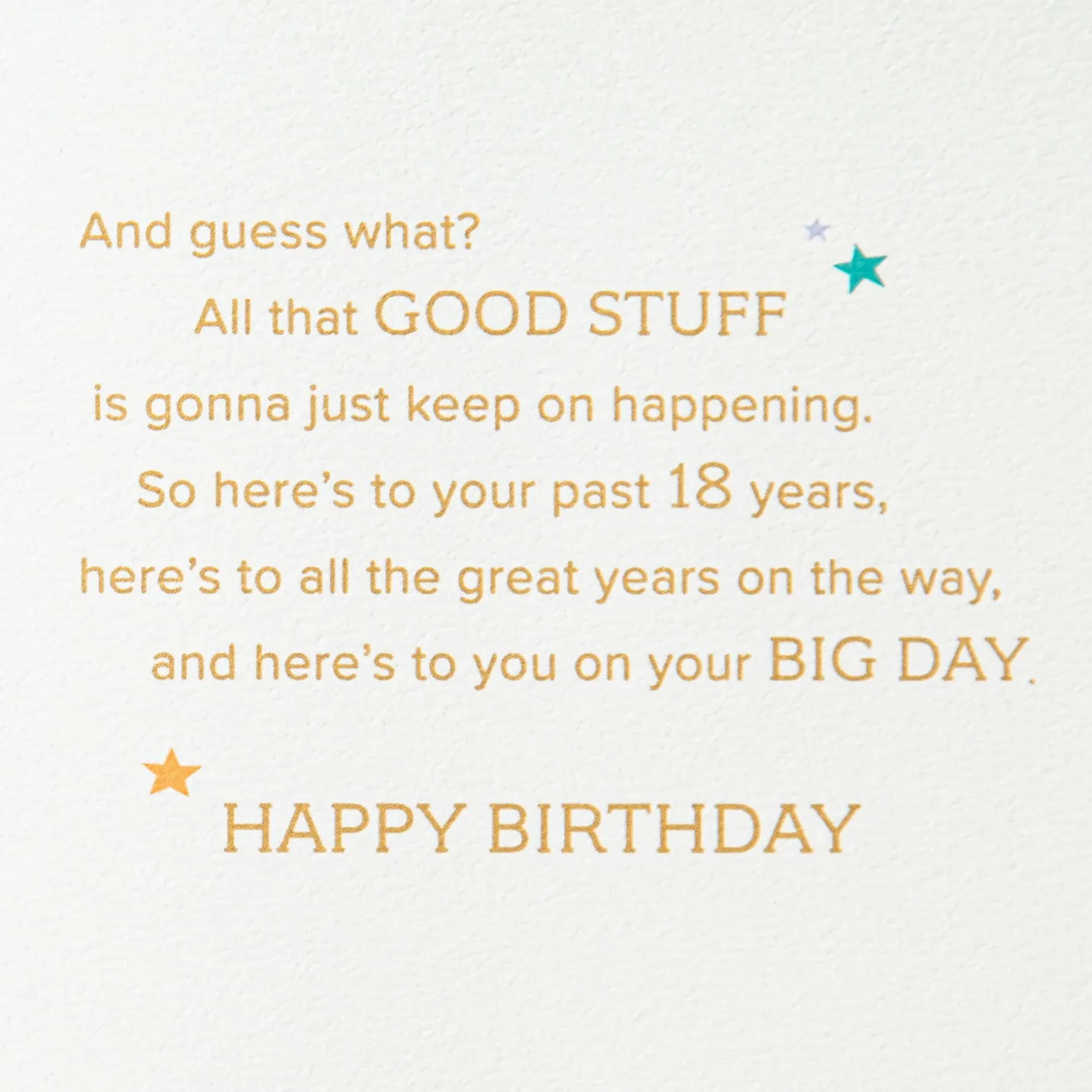You've Grown into a Great Person 18th Birthday Card With Cake Topper