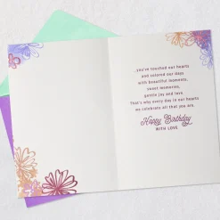 You've Touched Our Hearts Birthday Card for Granddaughter
