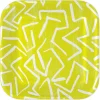 Zig-Zag Stripe on Yellow Dessert Plates, Pack of 8