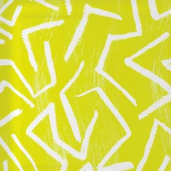 Zig-Zag Stripe on Yellow Dessert Plates, Pack of 8