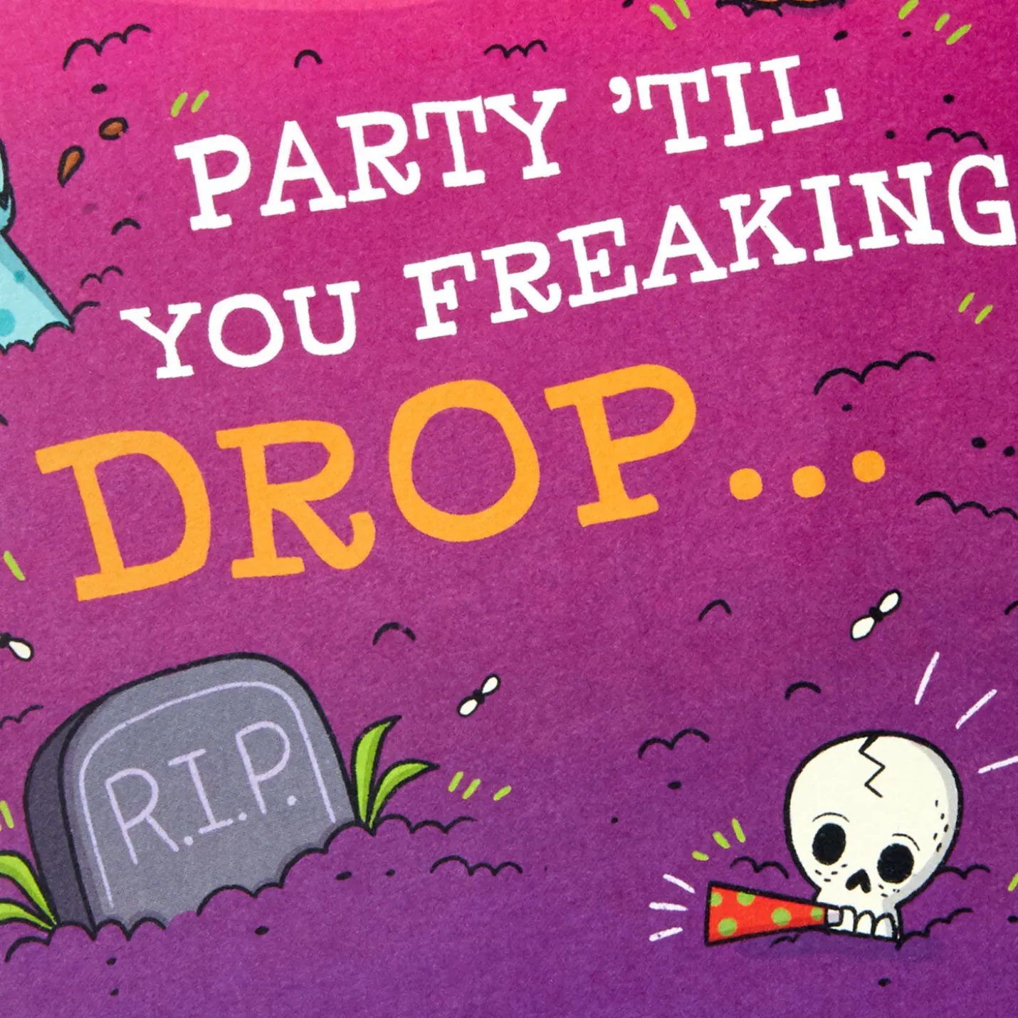 Zombie Dance Party Funny Musical Pop-Up Halloween Card With Light