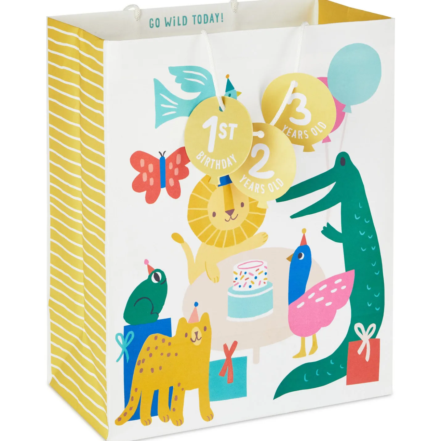 13" Zoo Animals Large Birthday Gift Bag