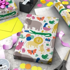 Zoo Animals Wrapping Paper, 20 sq. ft.