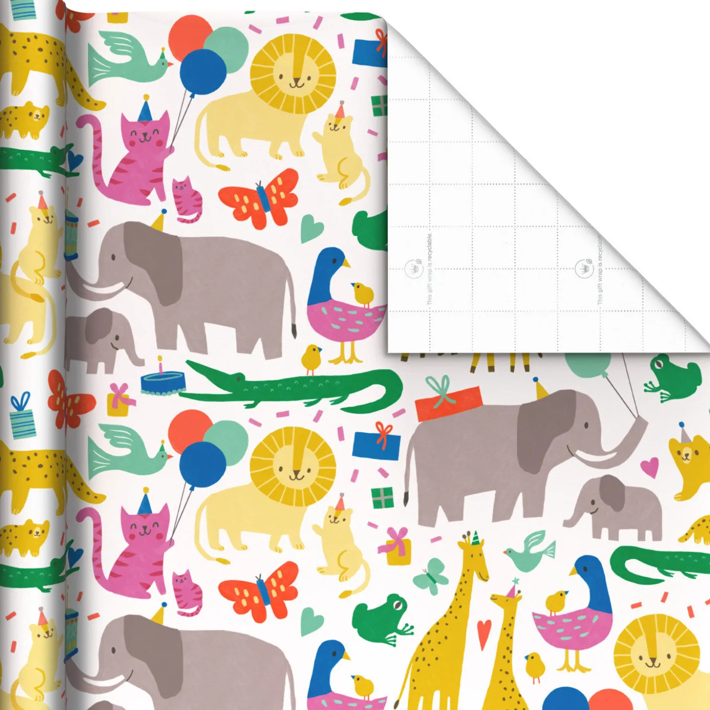 Zoo Animals Wrapping Paper, 20 sq. ft.